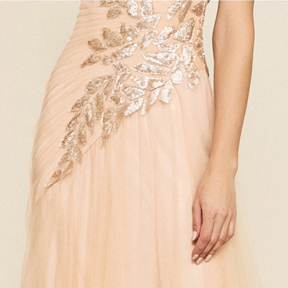 NWT Tadashi Shoji Cassini Sequin One Shoulder Gown - Picture 5 of 10